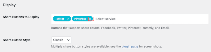 Removing Facebook and Pinterest sharing buttons from a WordPress website or blog