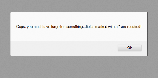 Gravity Forms Error Message Gravity Forms Error Message