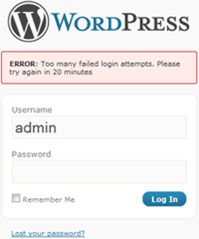 Limit Login Attempts Limit Login Attempts