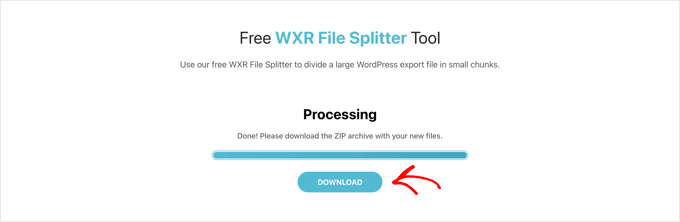 Download the Split Files in a Zip File to Your Computer