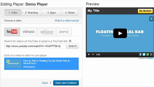 Adding your video URL in Viewbix Adding your video URL in Viewbix