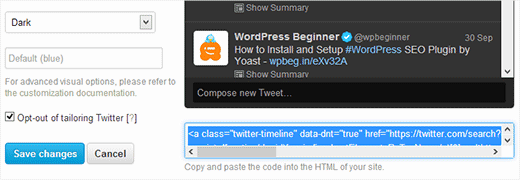Copy your Twitter Widget Code Copy your Twitter Widget Code