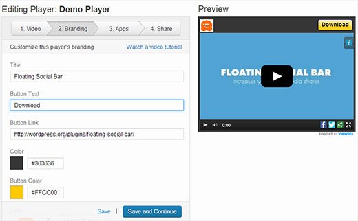 Add your own branding to video player Add your own branding to video player