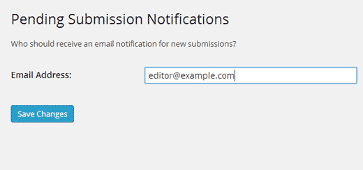 Add additional email addresses to receive pending review notifications