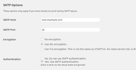 WP Mail SMTP Settings