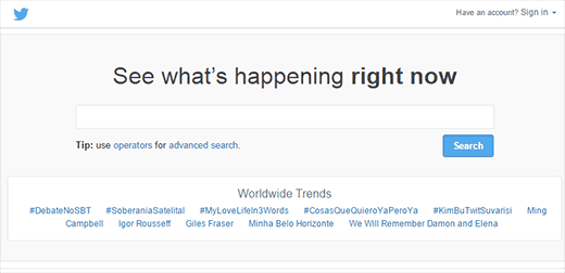 Using Twitter Search to find post ideas