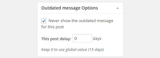 Outdated message options
