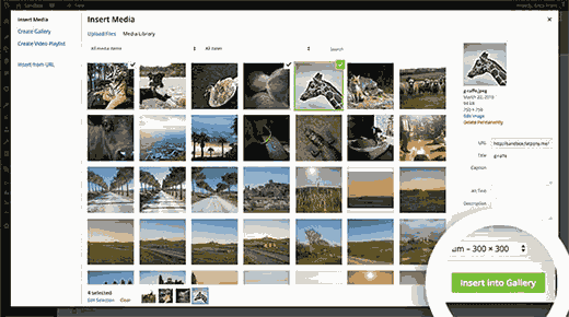 Creating image galleries in WordPress