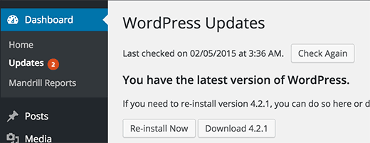WordPress updates