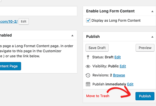 Publishing your long form content
