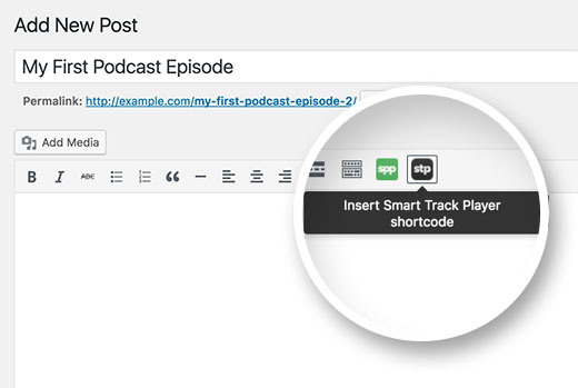 Insert smart podcast player in your post