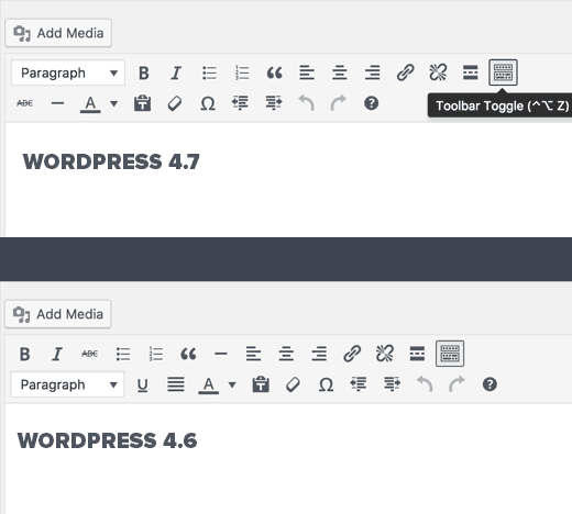 Post editor changes in WordPress 4.7 Post editor changes in WordPress 4.7