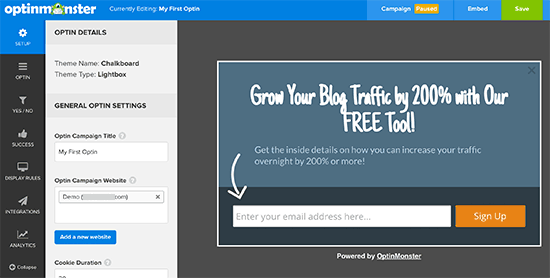 Design your Optin