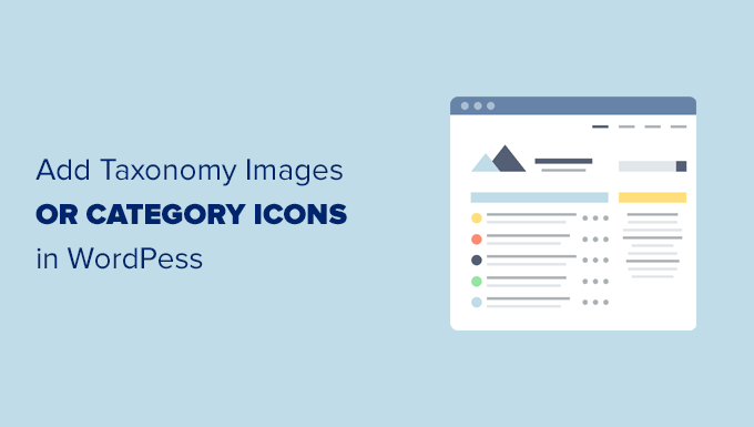 Adding category icons or taxonomy images in WordPress