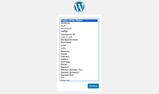 Select language