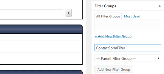 Organize your filters in groups