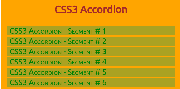 Simple CSS3 Accordion