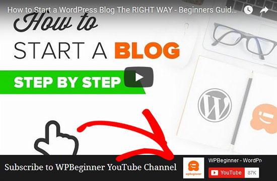 YouTube Subscribe Bar