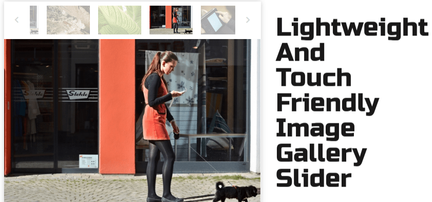 Lightweight and touch-friendly image gallery-slider