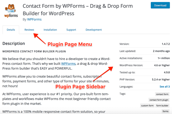 WordPress Plugin Listing Page