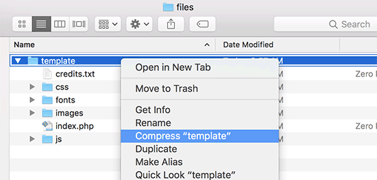 Create zip file in Mac Create zip file in Mac