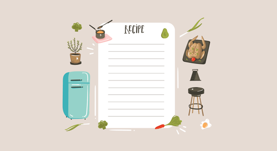 Make a food and recipe blog Make a food and recipe blog