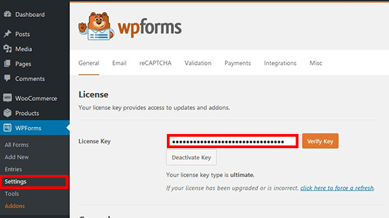 WPForms license WPForms license