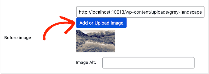 How to add a before comparison image to a WordPress website