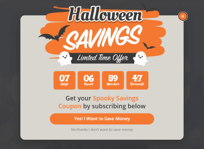 Halloween savings