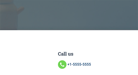 Click-to-call button with image icon Click-to-call button with image icon