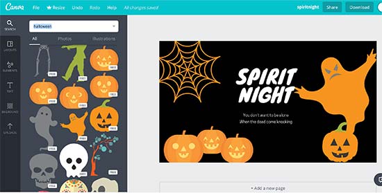 Canva for halloween graphics