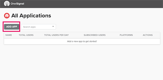Add OneSignal app Add OneSignal app