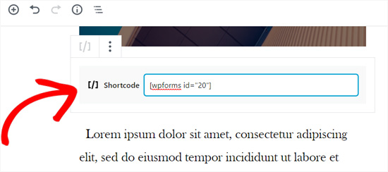 Add shortcode to Gutenberg Editor Add shortcode to Gutenberg Editor
