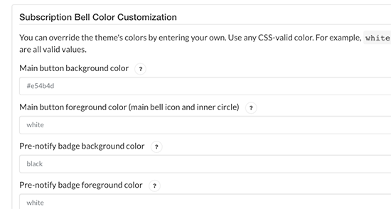 Bell icon customization Bell icon customization
