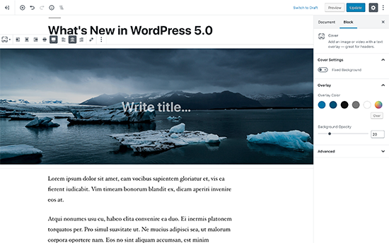 New WordPress editor called Gutenberg block editor New WordPress editor called Gutenberg block editor
