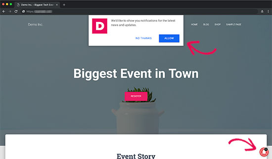 Push notification optin Push notification optin