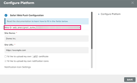 Safari Web ID Safari Web ID