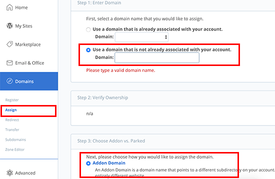 Adding a domain name to your hosting account Adding a domain name to your hosting account