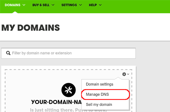 Launch DNS management in GoDaddy Launch DNS management in GoDaddy