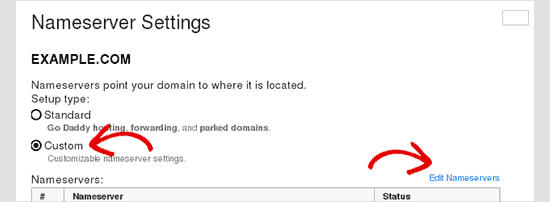 Adding nameservers Adding nameservers