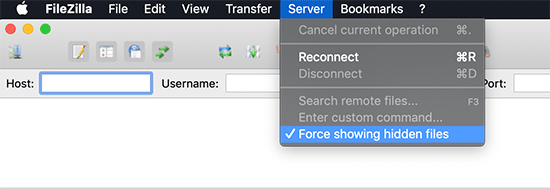 Show hidden files in FTP Show hidden files in FTP