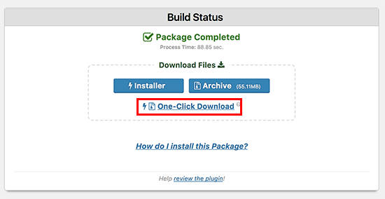 Download and package and installer files