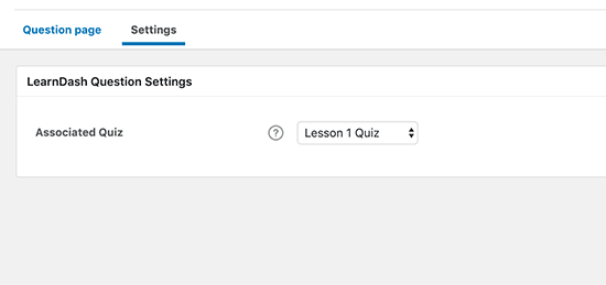 Add question to the quiz