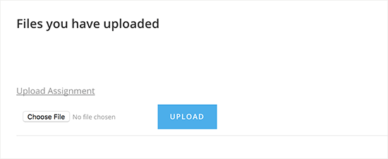 Upload your assignment