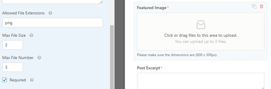 Changing the file upload settings Changing the file upload settings