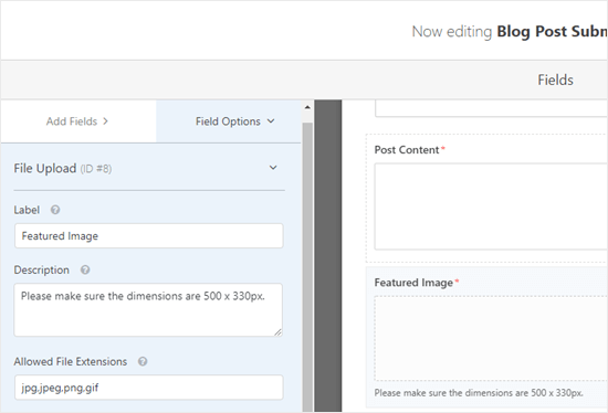 Editing the File Upload field in WPForms Editing the File Upload field in WPForms