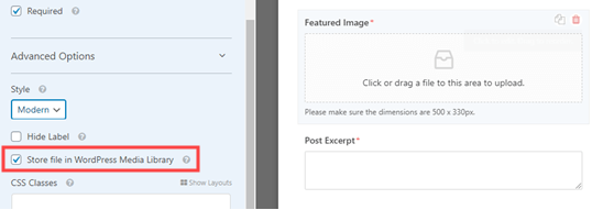 Choose whether to store uploaded images in the Media Library Choose whether to store uploaded images in the Media Library