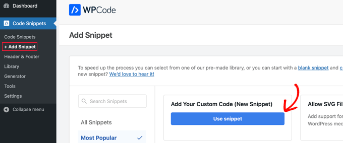 Adding Your Custom Code in WPCode