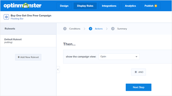 Summary of the display rules for your alert bar