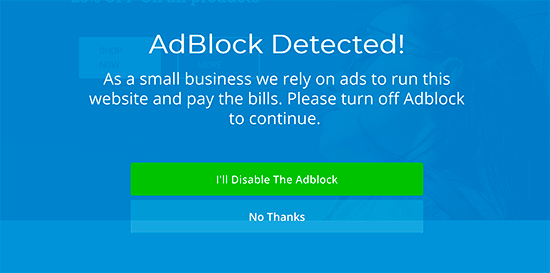 AdBlock software installed